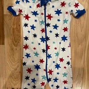 Hanna Andersson White Pajama Set with Star Print